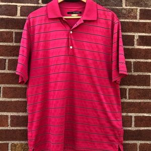 Greg Norman Men's Polo Golf Shirt Pink Play Dry Short Sleeve Size Medium